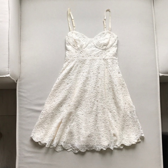Aritzia Talula Cream Lace Dress with Pockets - Picture 1 of 6